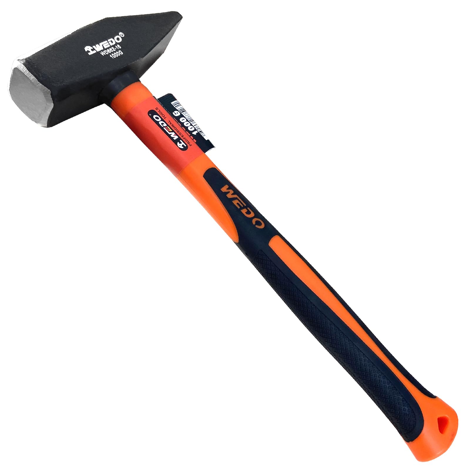 WEDO Machinist Engineers Hammer,28oz Cross Peen Hammer, Rivetinghammer with Fiberglass Handle,800g High Carbon Steel Head,Length 350mm(14")