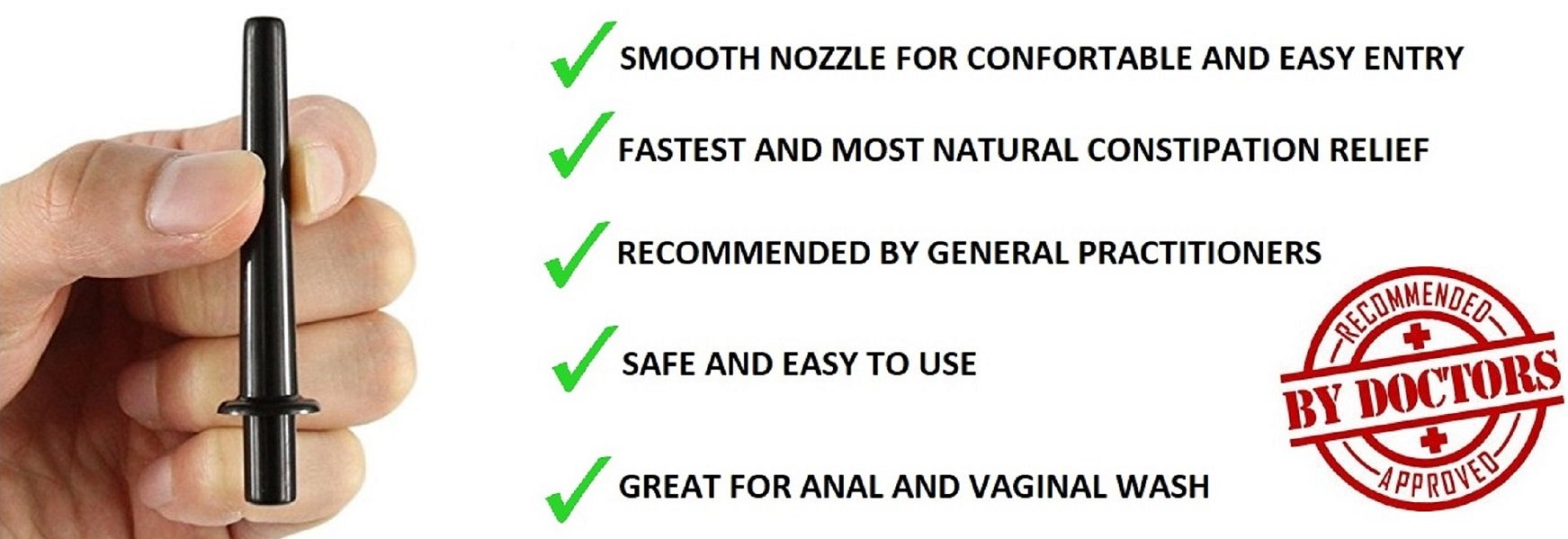 Premium Enema Bulb Douche Safe Comfortable Nozzle Anal Silicone Medical Enema Kit for Men Women FDA Certified Fast Constipation Relief
