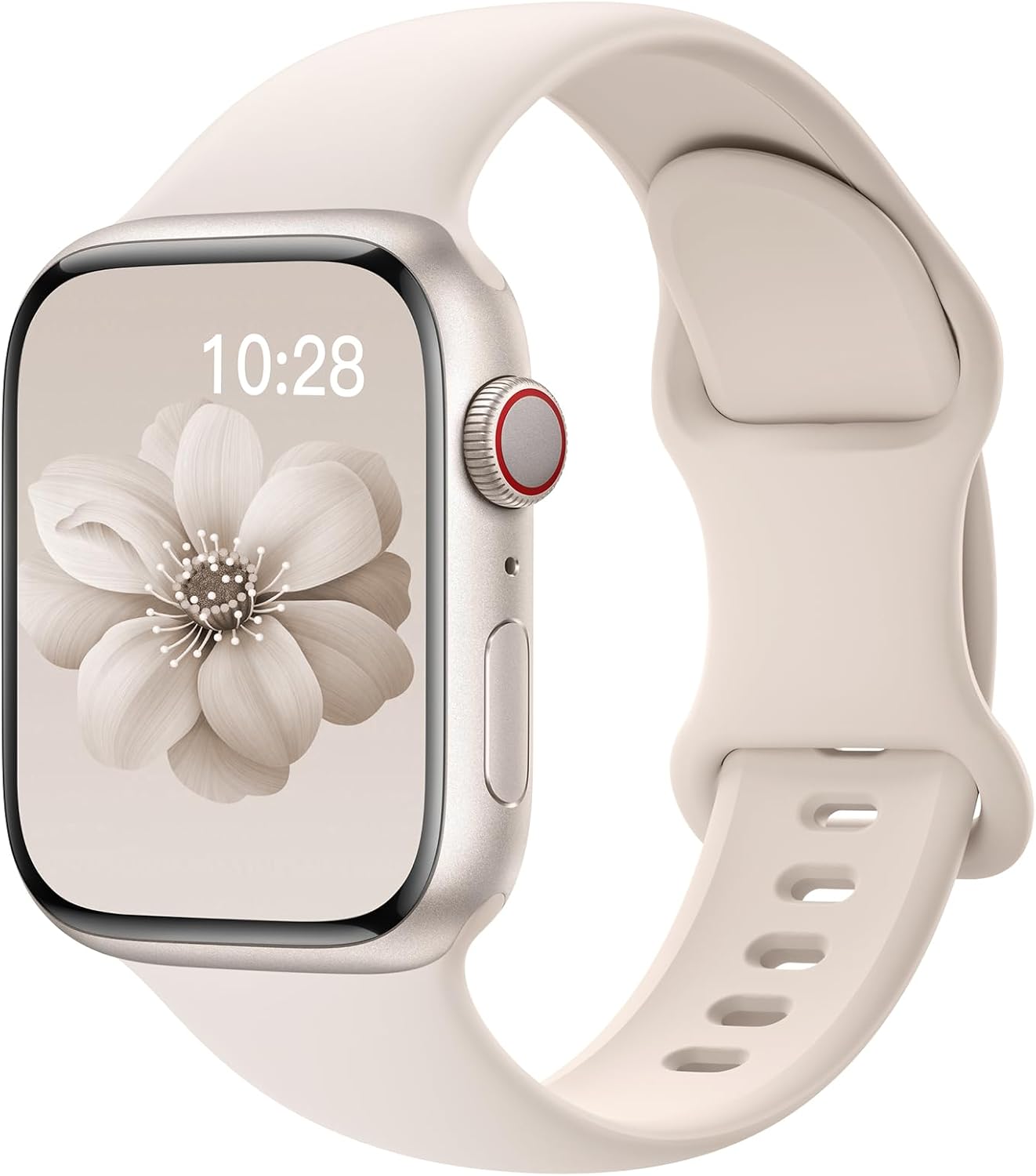 Pulseiras esportivas de silicone compatível com pulseiras de Apple Watch de 38 mm, 40 mm, 41 mm femininas e masculinas, pulseira de substituição esportiva macia e