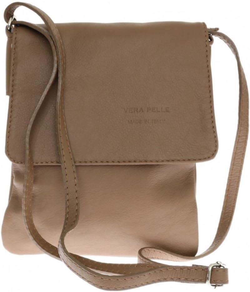 Hipster Fashion DestinationGenuine Italian Leather Vera Pelle Small Cross body Messenger bag Shoulder bag