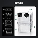 boxtech Aquarium Hatchery Breeding Box Aquarium Isolator 7.9x6.9x10.8 cm White view 3