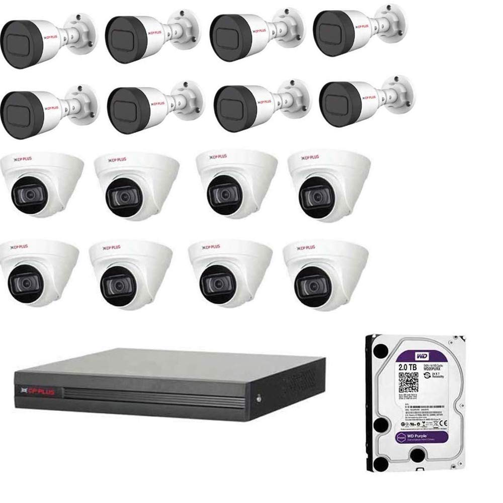 Buy CP PLUS IP 2MP CCTV Camera Combo KIT 16CH NVR 8 Bullet Camera 8