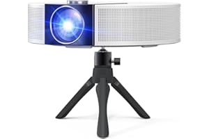 SAINYER 【Mini Projector 20000lm】Native 1080P 4K Projector with WiFi and Bluetooth Support, FHD Mini Projector, 5G Portable Projector 360° HiFi Speaker Compatible with Smartphone/HDMI/Laptop/TV Stick/PS4