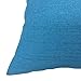YOUR SMILE Pure Square Decorative Throw Pillows Case Cushion Covers Shell Cotton Linen Blend 18 X 18 Inches, Pack of 2 (Blue)