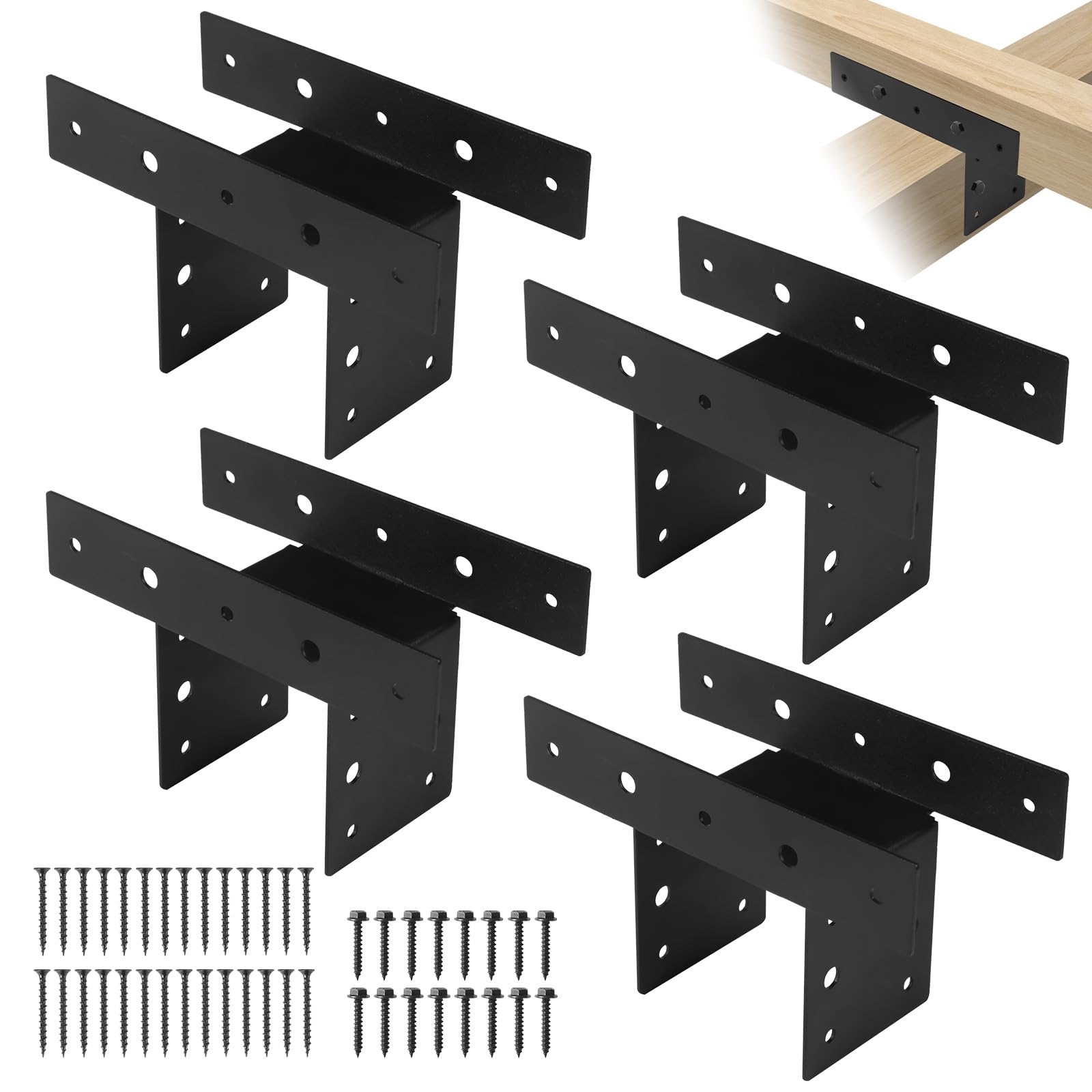 Photo 1 of AiVeUao Pergola Brackets Brackets for Connecting,Post Anchor Connector -4 pcs