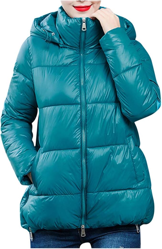 Angxiwan Daunenjacke Damen - Leichte Winterjacke Mit Kapuze