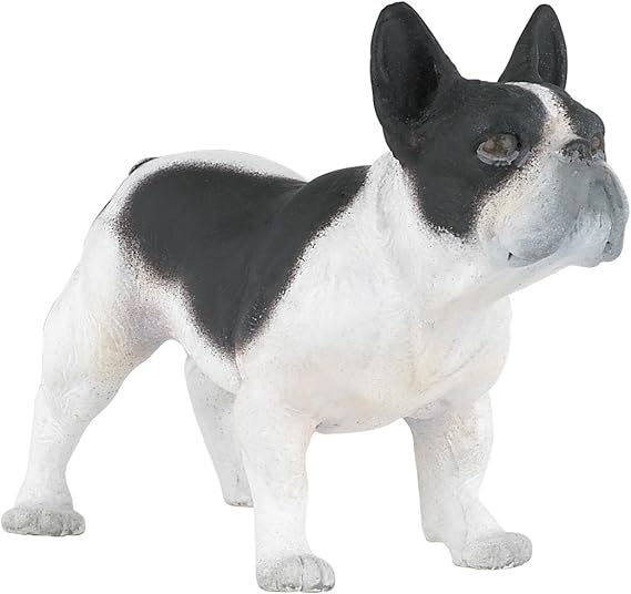 Papo 54006 Figurine Animaux Bouledogue Français Noir et Blanc