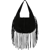HDE Women's Faux Suede Leather Bag Fringe Tassel Shoulder Purse Western Handbag
