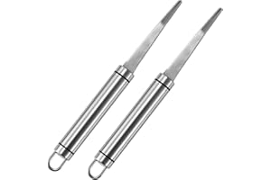 Grapefruit Knives 2 Pcs Set, Stainless Steel Grapefruit Utensils Tools with Titanium Platin, Serrated Edges Knive for Fruit K