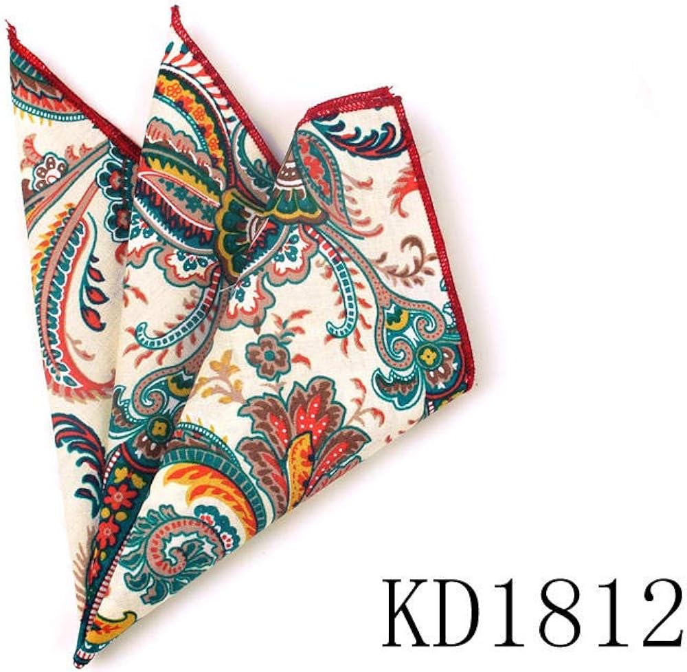 bandanas Brand Casual Cotton Handkerchiefs for Men Cashew Floral