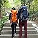 Loowoko Hiking Backpack 50L Travel Daypack Waterproof with Rain Cover for Climbing Camping Mountaineering (Black)