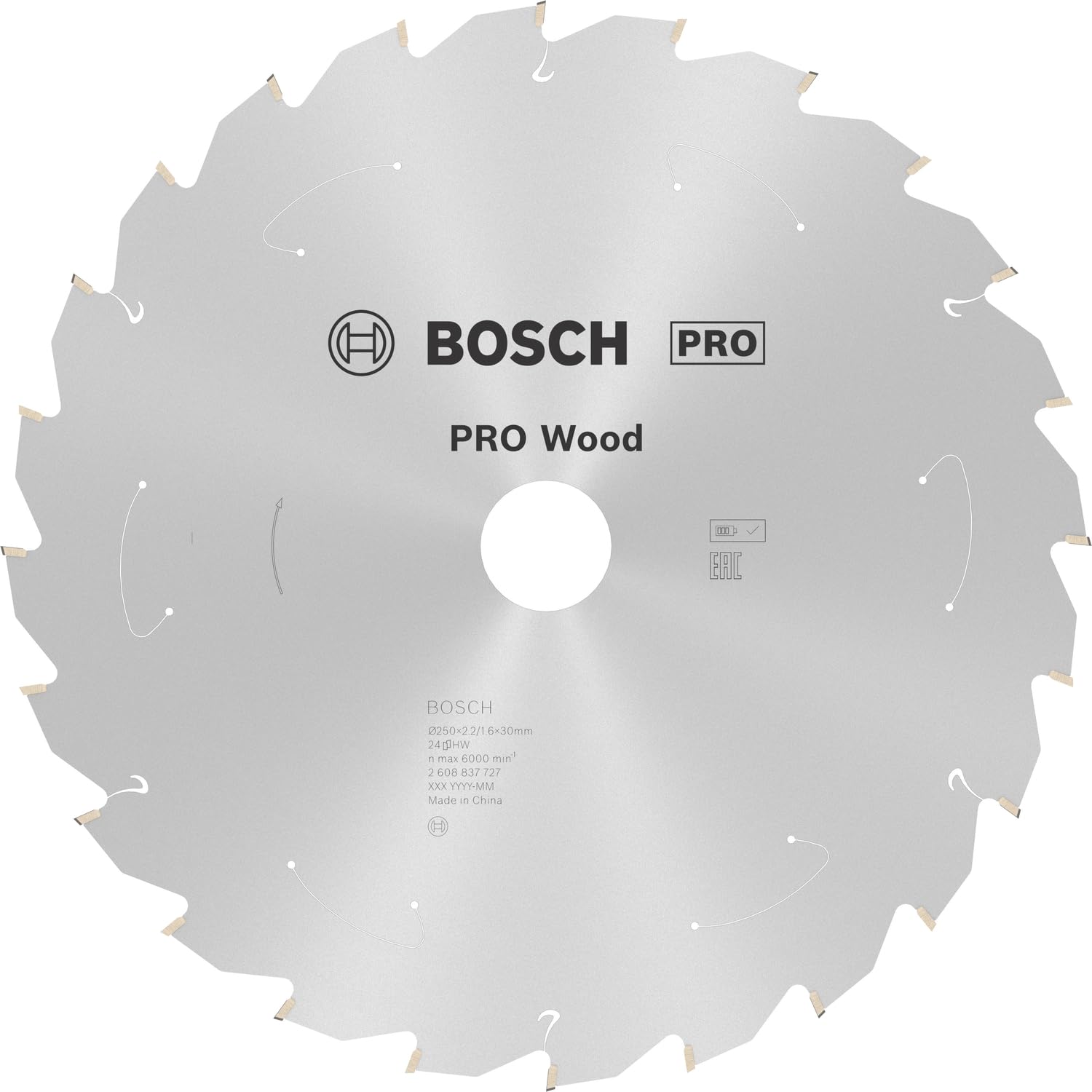 Bosch 1x PRO Wood Circular Saw Blade for Cordless Mitre Saws (for Softwood, Hardwood, Ø mm, Professional Accessory Mitre Circular Saw)