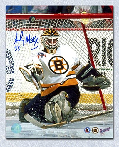 Autograph Authentic MOOA102020 Andy Moog Boston Bruins Autographed Stanley Cup Finals 8 x 10 in. Photo