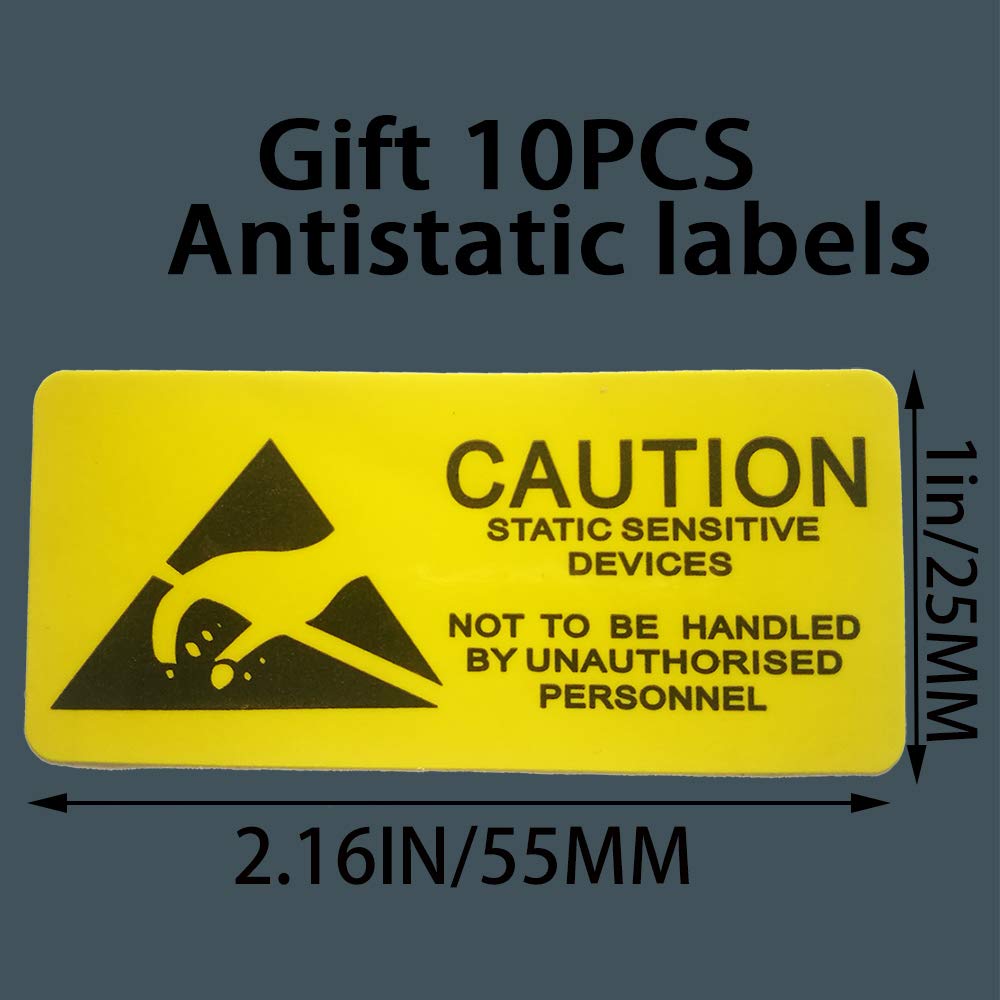 CPU Protective Thicken Plastic Clamshell Case Trays Suitable for Intel 775/1155/1151/1150/1156 with 10pcs Antistatic Bags and Labels (10pcs Intel CPU Case)