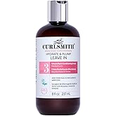 CURLSMITH Hydrate & Plump Leave-In - Lightweight Leave-In Conditioner for Curls, Hydrating & Volumizing, For All Curl Types, Vegan & Cruelty Free (8 oz)