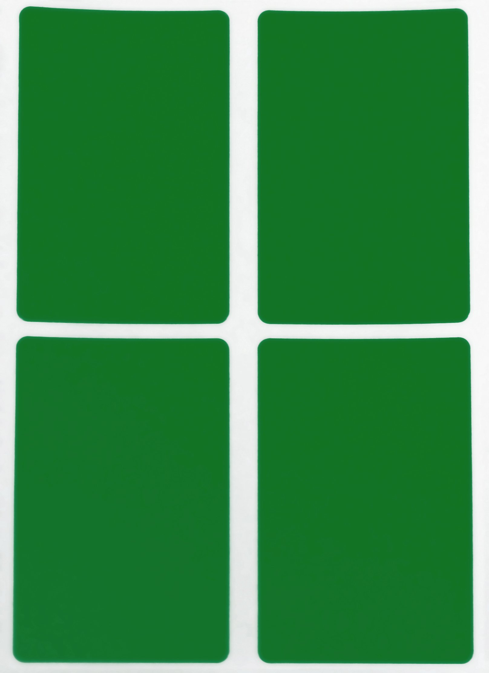 Royal Green Rectangle Colored Stickers Labels in Green 7.5 cm x 5 cm inches (75mm x 50mm) - 200 Pack