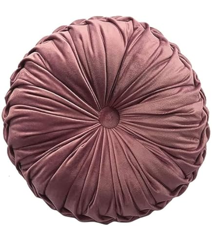 ATMOSURELY Almohada Redonda Bohemia De Punto Rosa Con Borlas, Cojín Tejido De Punto, Decoración Del Hogar Para Cama, Sofá, Sala De Estar, 18 Pulgadas (rosa