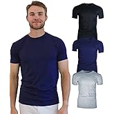 BROOKLYN VERTICAL Men's 3-Pack Solid Tees, Fitted Soft Comfortable Short Sleeve Crewneck T-Shirts