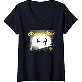 Women's Cobra Kai Headliner Silhouette Photos TV Show V-Neck T-Shirt