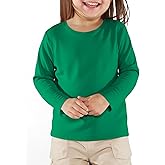 Haloumoning Toddler Baby Girls Long Sleeve T Shirt Little Kids Fall Crew Neck Tops Casual Tees 3-10 Years