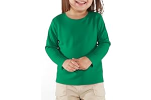 Haloumoning Toddler Baby Girls Long Sleeve T Shirt Little Kids Fall Crew Neck Tops Casual Tees 3-10 Years