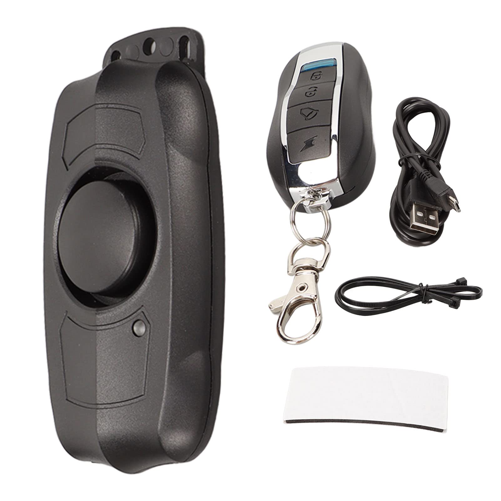 ciciglow Wireless Bike Alarm with Remote, 113dB Anti-Theft Rechargeable Bicycle Alarm Wireless Security Vibration Motion Sensor Alarm, IP55 Waterproof, 4 Modes, 5 Levels of Adjustable