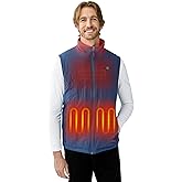 ORORO Men's Heated Quilted Vest with Heated Collar, Lightweight Quilted Heating Vest with USB-C Rechargeable Battery