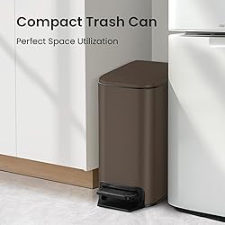 Cesun Small Bathroom Trash Can with Lid Soft