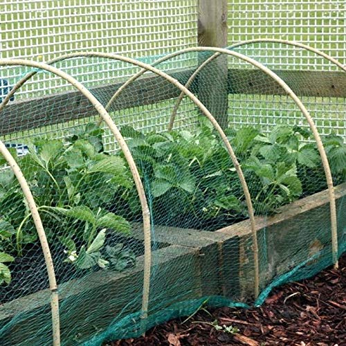 KINGLAKE Vogelnetze Vogelschutznetz Engmaschig 4x10m, Vogelnetz Pflanzenschutznetz Stabil, Laubnetz, Hochbeet Netz Abdeckung Gartennetz für Hochbeete Hühner Teich Kirschenbaum, Löcher 1.5x1.5cm-Grün – Bild 7
