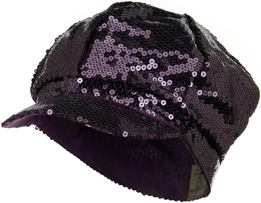 purple newsboy cap