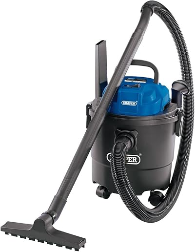 Draper 1250W Wet Dry Vacuum Cleaner 15L 5m Cable 25 l/s Airflow 18 kPa
