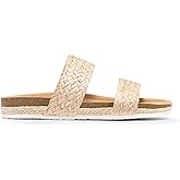 Coutgo Womens Slides Sandals Open Toe Slip On Platform Sandals Footbed Summer Beach Shoes