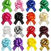 16 Pcs Pull Bows for Gift Wrapping,6 Inch Gift Bows for Presents,Birthday,Anniversary,Party,Christmas,Wreath,Holiday Celebration Gift Decoration (16Pcs Mixed Color)