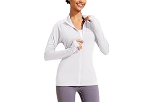 PINSPARK Lightweight Workout Jackets Womens Full Zip Slim Fit Athletic Running Jacket with Thumb Holes