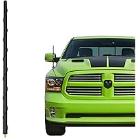 KSaAuto Antenna fits for Dodge Ram 1500 2500 3500 2009-2025,16 inches Flexible Rubber Antenna Replacement, Spiral Designed fo