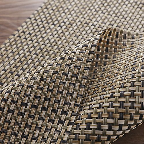 SHACOS Round Table Placemats Wedge Placemats Woven Vinyl Placemat Set