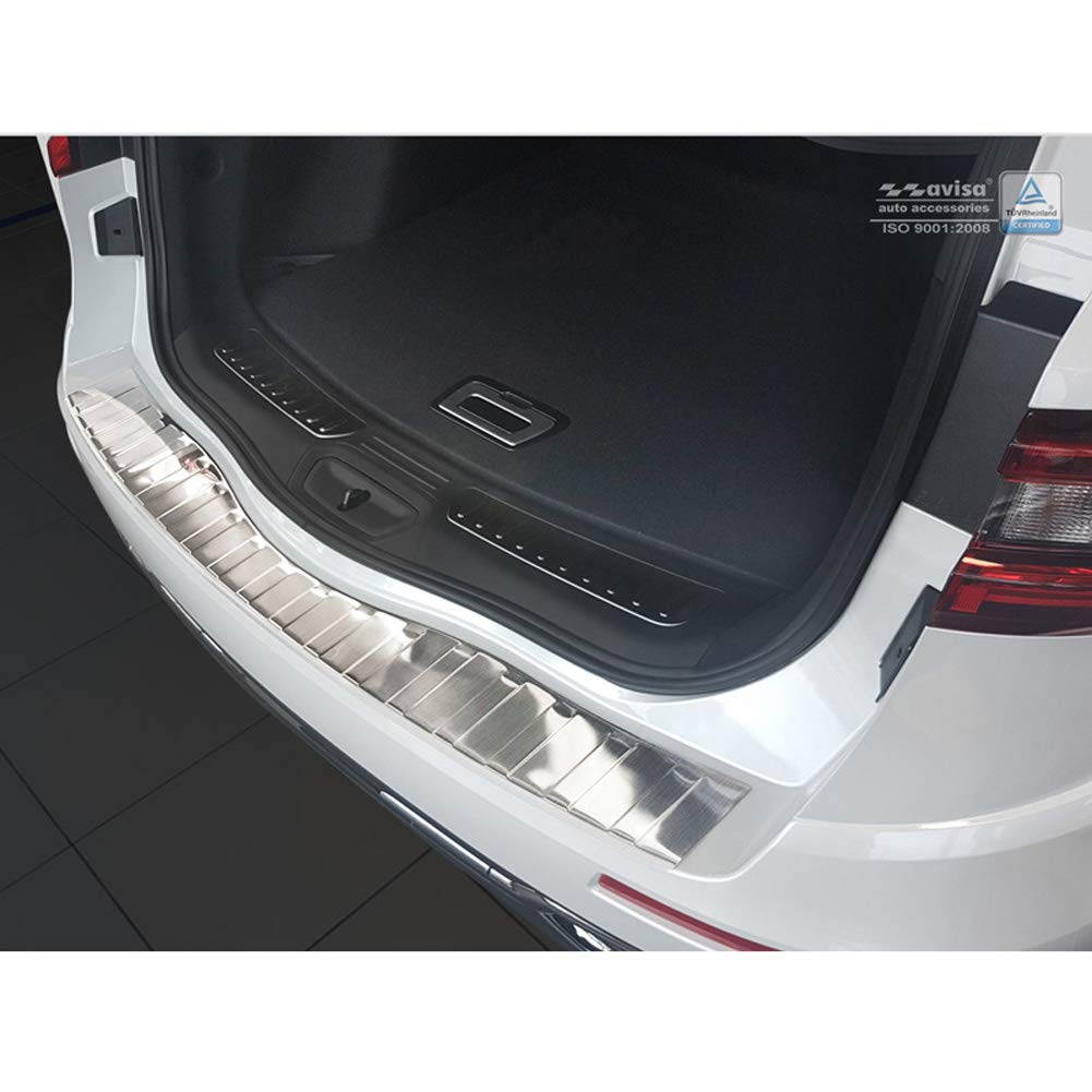 Autostyle 2/35177 Stainless Steel Rear Bumper Protector Koleos II 2016-'Ribs', Silver