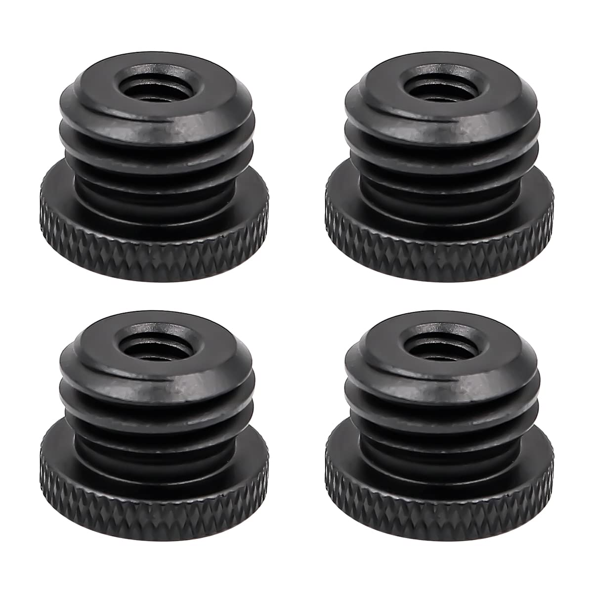 CENPEK 2 Pack 1/4 Female Thread to 5/8-11 Male Thread Screws Reducer Adapter for Tripod Laser Pole and Microphone Stand
