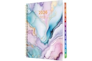 2026 Planner Weekly and Monthly - From January to December 2026, A4 Spiral Binding Agenda with Monthly Tabs, Wirebound, Pocke