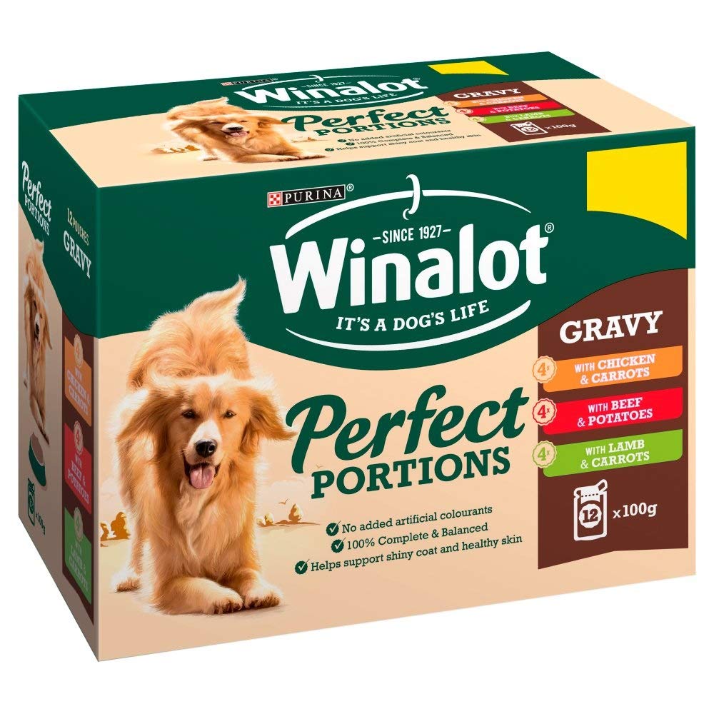 Winalot Perfect Portions Chunks In Gravy Dog Food Pouches (Pack Of 12) (One Size) (May Vary)