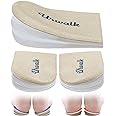 Urwalk 3 Layers Adjustable Supination & Over-Pronation Corrective Shoe Inserts, Medial & Lateral Heel Wedge Insoles for Foot Alignment, Knee Pain, Bow Legs, Osteoarthritis (Beige - Large)