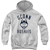 LOGOVISION University of Connecticut Official One Color Logo Youth Kids Boy/Girls Pull-Over Hoodie
