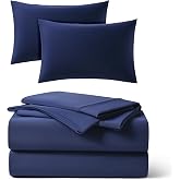 REST Buy 2 GET 30 Percent Off: 3PC Sheet Set Plus Extra Pillowcases Bundle at 30% Discount, in Midnight Blue, Cali King Size