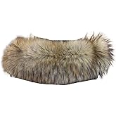 Tngan Faux Fur Collar Scarf Hood Trim Neck Warmer for Winter Coat Jacket Parka