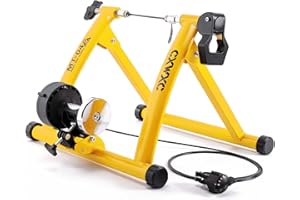 Bike Trainer, Magnetic Bicycle Stationary Stand for Indoor Exercise Riding, Portable, Quick Release Skewer & Front Wheel Rise