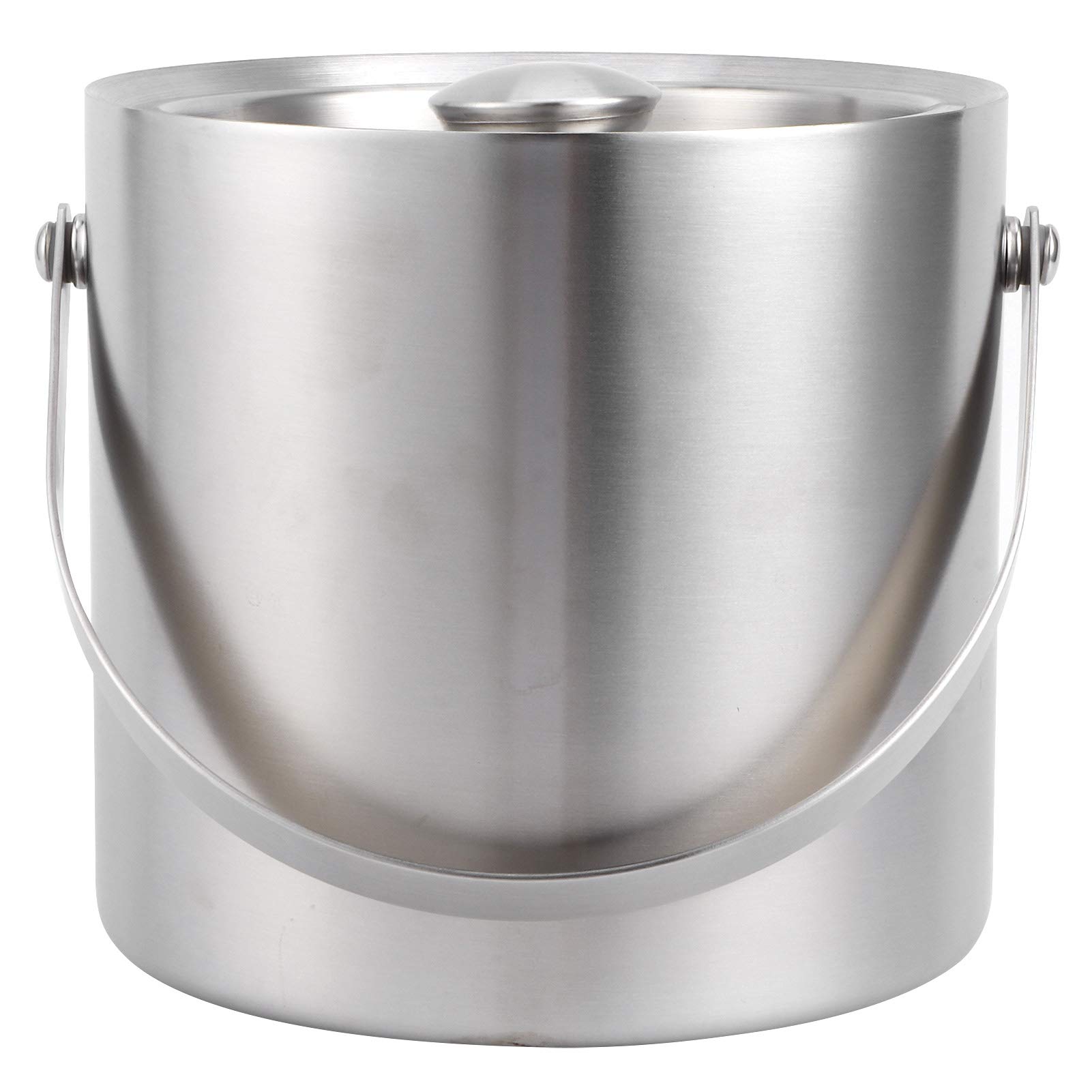 3L Ice Bucket, Portable Wine ice Bucket with Lid, Insulated Ice Bucket Double-Wall, High Capacity, for Bar Hotel Party Home (Size:19x18cm)