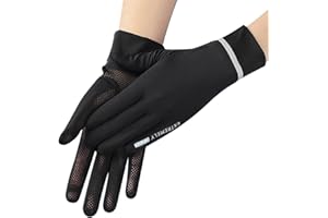 IPENNY Women Summer UPF 50+ UV Sun Protection Gloves 2 Fingers Flip Mesh Cooling Breathable Touchscreen Anti Slip Mittens