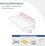 AKWQPY Outdoor Canopy Awning, Clear Polycarbonate Rain Protection view 5
