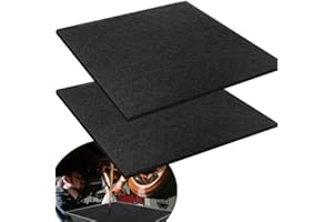 EOUOBOMO 2Pcs 22inch Oil Drain Splash Pad,Black Oil No Splatter Pad, Square Oil Change Mat,Heat-Resistant Oil Anti Splash Mat for Car Oil Changing Transmission Drain Pan
