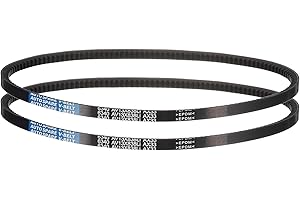 HiPicco AX33 Belt, Raw Edge Cogged Industrial Rubber EPDM V-Belt 1/2" Width x 33" Inside Circumference x 5/16" Height, Pack o